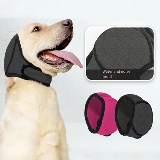 Couvre-oreilles noir pour chien