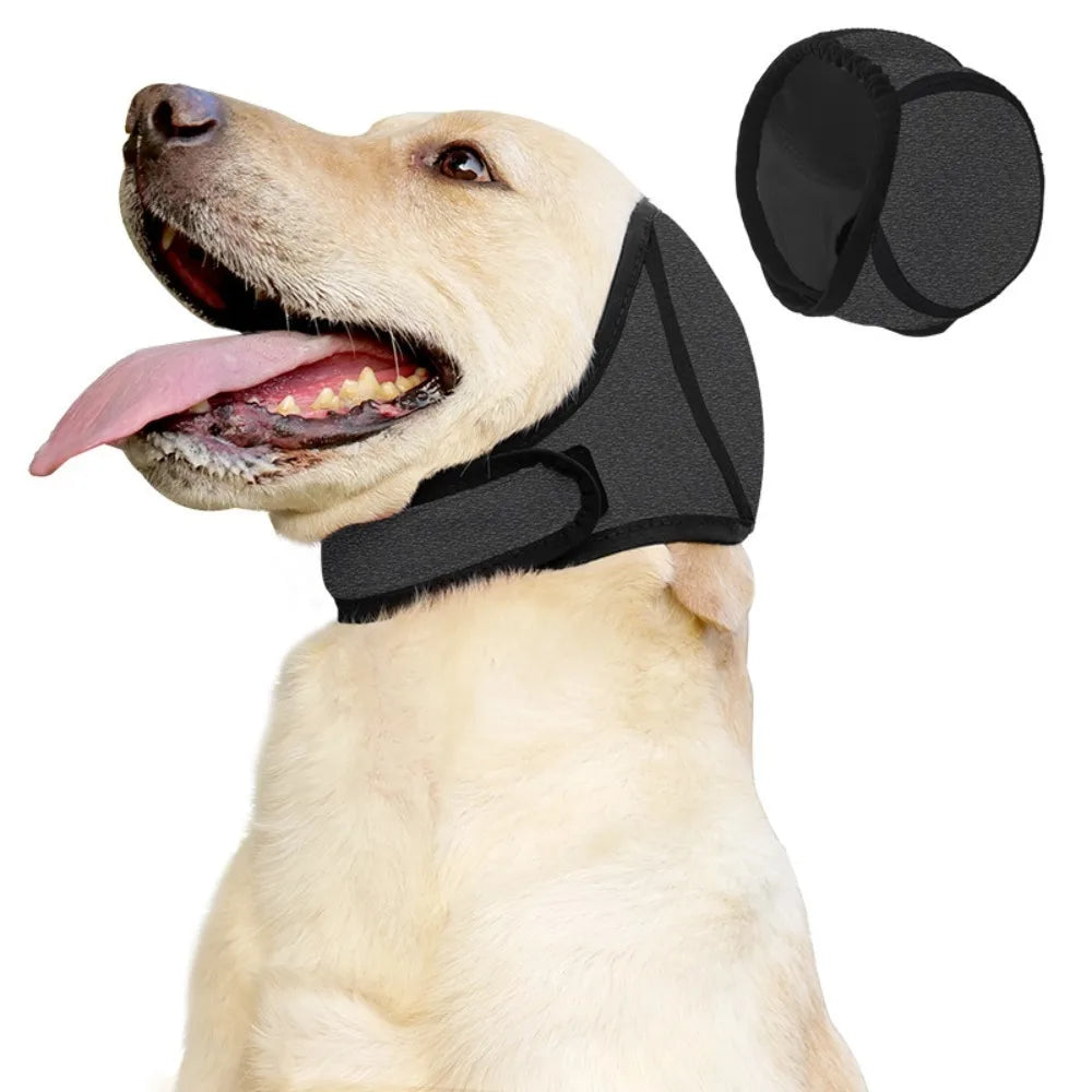 Couvre-oreilles noir pour chien – vue 2